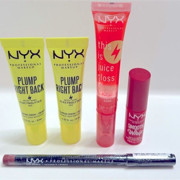 NYX Other - NYX Plump Right Back Primer & Serum and Lip Bundle, New